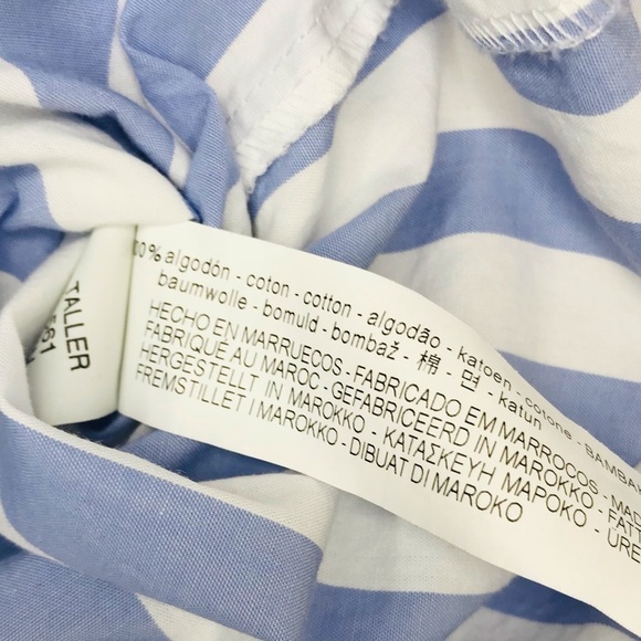 Zara Trafaluc Stripes Nautical Collar Wrap Summer Blouse Top - Picture 13 of 14